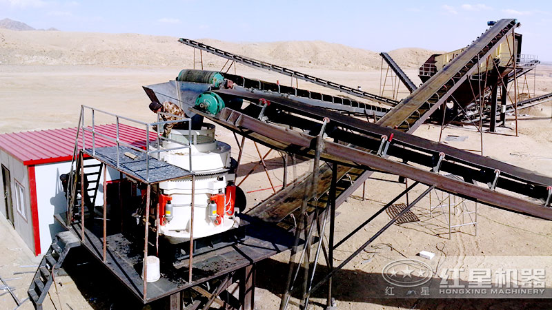 山東臨沂建筑石子破碎生產線現(xiàn)場視頻