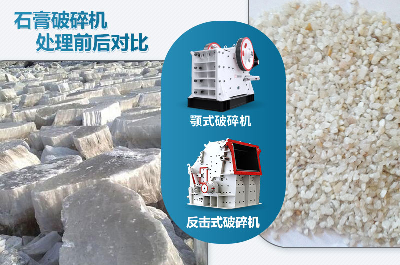 石膏破碎機對應產(chǎn)量是多少噸？設備型號參數(shù)表