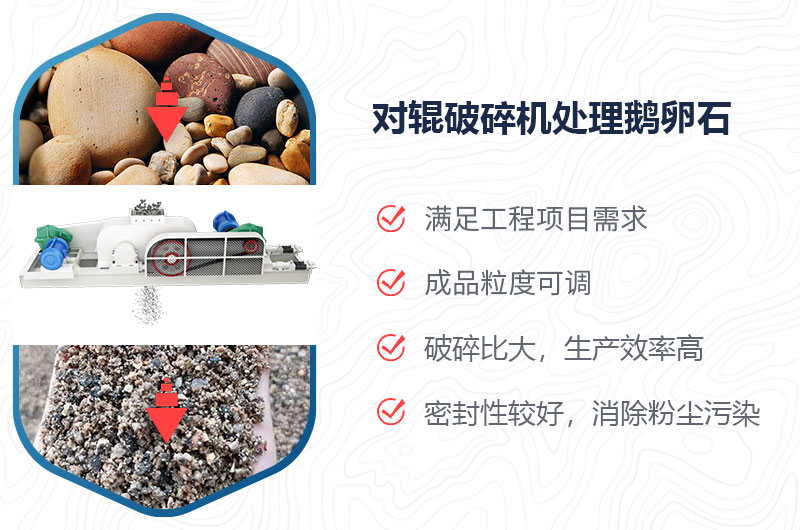 對輥破碎機(jī)能擠鵝卵石嗎？附視頻