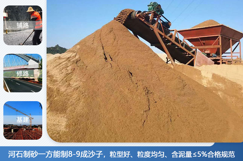河石制砂一方能制幾成？河石制砂機設備有哪些？
