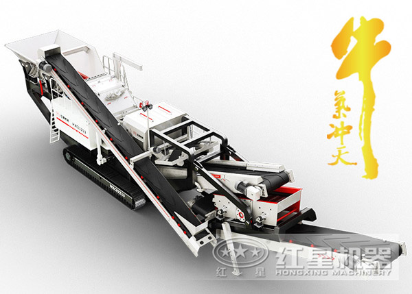 履帶沙石分離機(jī)在河南焦作奮力生產(chǎn)，開工賺錢